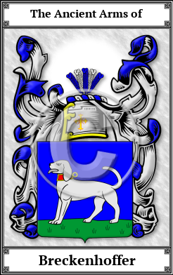 Breckenhoffer Family Crest Download (JPG) Book Plated - 600 DPI