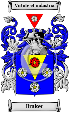 Braker Family Crest Download (JPG) Heritage Series - 600 DPI