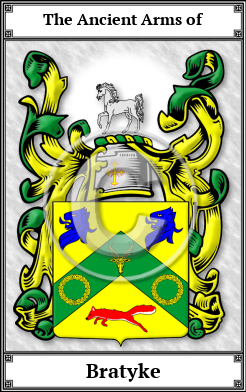 Bratyke Family Crest Download (JPG)  Book Plated - 150 DPI