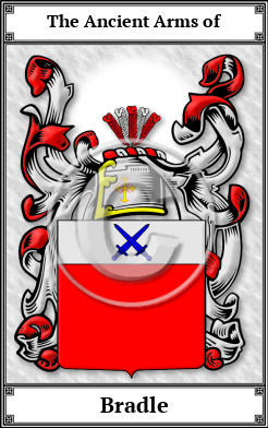 Bradle Family Crest Download (JPG)  Book Plated - 150 DPI