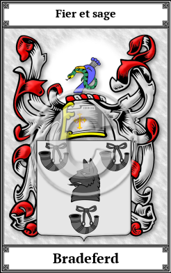 Bradeferd Family Crest Download (JPG)  Book Plated - 150 DPI