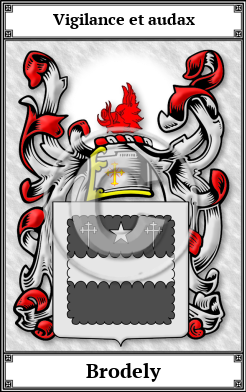 Brodely Family Crest Download (JPG)  Book Plated - 150 DPI