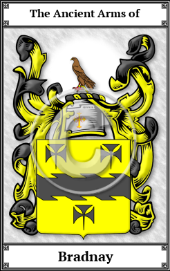 Bradnay Family Crest Download (JPG) Book Plated - 600 DPI