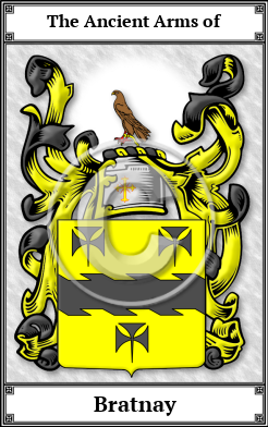 Bratnay Family Crest Download (JPG)  Book Plated - 150 DPI