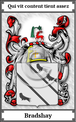 Bradshay Family Crest Download (JPG)  Book Plated - 150 DPI