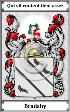 Bradshy Family Crest Download (JPG)  Book Plated - 150 DPI
