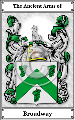 Broadway Family Crest Download (JPG)  Book Plated - 150 DPI