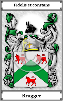 Bragger Family Crest Download (JPG) Book Plated - 600 DPI
