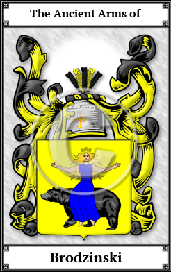 Brodzinski Family Crest Download (JPG)  Book Plated - 150 DPI