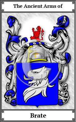 Brate Family Crest Download (JPG)  Book Plated - 150 DPI
