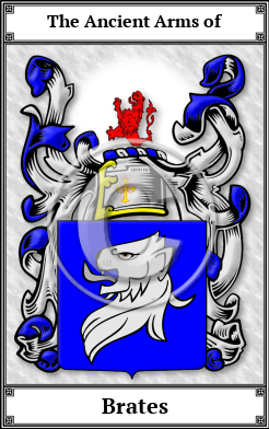 Brates Family Crest Download (JPG) Book Plated - 600 DPI