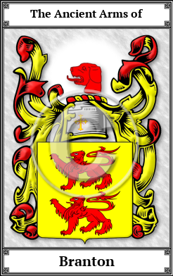 Branton Family Crest Download (JPG)  Book Plated - 150 DPI