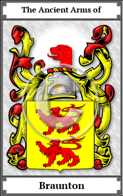 Braunton Family Crest Download (JPG)  Book Plated - 150 DPI