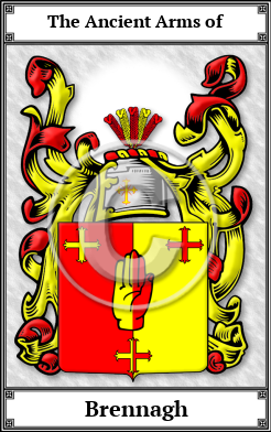 Brennagh Family Crest Download (JPG) Book Plated - 600 DPI