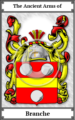 Branche Family Crest Download (JPG)  Book Plated - 150 DPI
