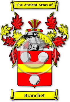 Branchet Family Crest Download (jpg) Legacy Series - 150 DPI