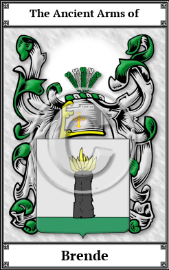 Brende Family Crest Download (JPG)  Book Plated - 150 DPI