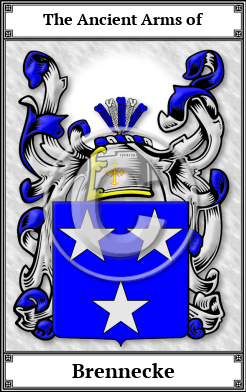 Brennecke Family Crest Download (JPG) Book Plated - 600 DPI