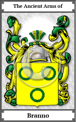 Branno Family Crest Download (JPG)  Book Plated - 150 DPI