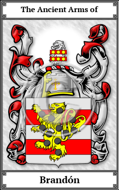 Brandón Family Crest Download (JPG)  Book Plated - 150 DPI
