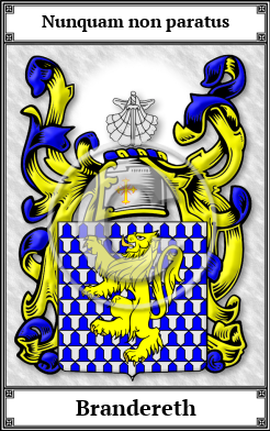 Brandereth Family Crest Download (JPG)  Book Plated - 150 DPI