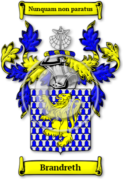 Brandreth Family Crest Download (jpg) Legacy Series - 150 DPI