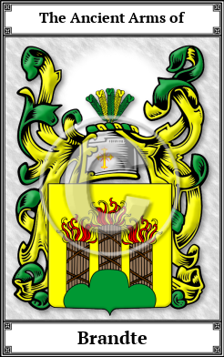 Brandte Family Crest Download (JPG) Book Plated - 600 DPI