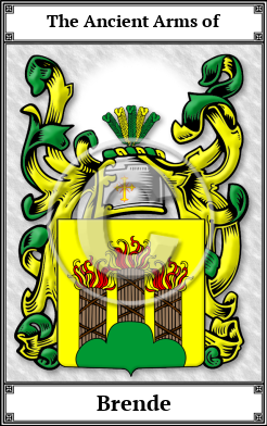 Brende Family Crest Download (JPG) Book Plated - 600 DPI