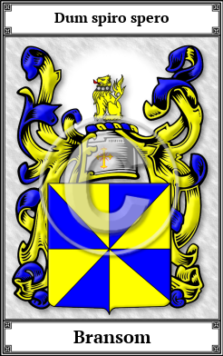 Bransom Family Crest Download (JPG)  Book Plated - 150 DPI