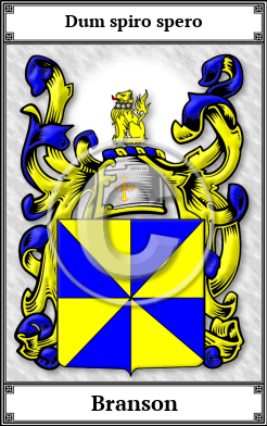 Branson Family Crest Download (JPG) Book Plated - 600 DPI