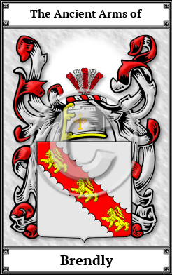 Brendly Family Crest Download (JPG)  Book Plated - 150 DPI
