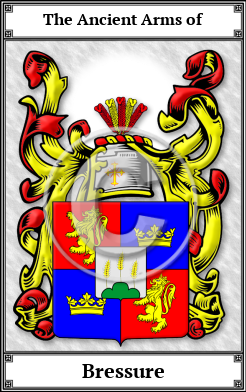 Bressure Family Crest Download (JPG)  Book Plated - 150 DPI