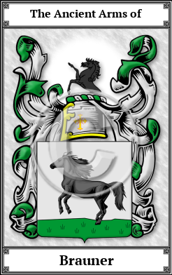 Brauner Family Crest Download (JPG)  Book Plated - 150 DPI