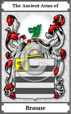 Braune Family Crest Download (JPG) Book Plated - 600 DPI