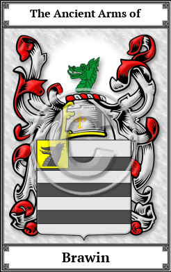 Brawin Family Crest Download (JPG)  Book Plated - 150 DPI