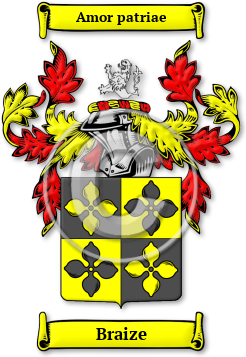 Braize Family Crest Download (jpg) Legacy Series - 150 DPI