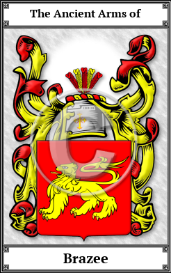 Brazee Family Crest Download (JPG)  Book Plated - 150 DPI