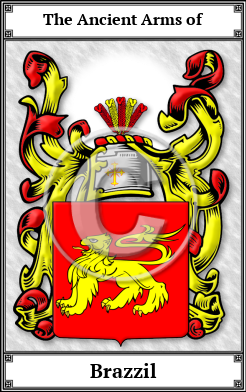 Brazzil Family Crest Download (JPG)  Book Plated - 150 DPI