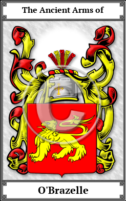 O'Brazelle Family Crest Download (JPG)  Book Plated - 150 DPI