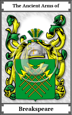 Breakspeare Family Crest Download (JPG) Book Plated - 600 DPI