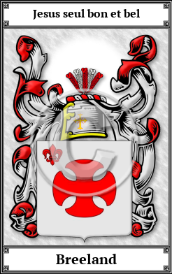 Breeland Family Crest Download (JPG)  Book Plated - 150 DPI