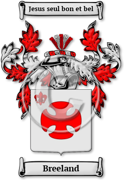 Breeland Family Crest Download (jpg) Legacy Series - 150 DPI