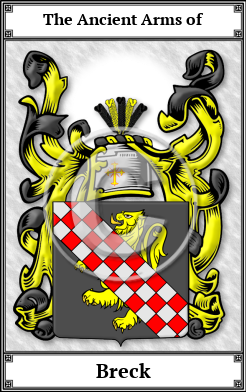 Breck Family Crest Download (JPG)  Book Plated - 150 DPI