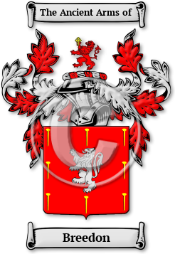 Breedon Family Crest Download (jpg) Legacy Series - 150 DPI