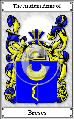 Breses Family Crest Download (JPG)  Book Plated - 150 DPI