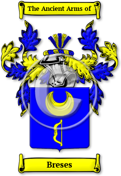 Breses Family Crest Download (jpg) Legacy Series - 150 DPI