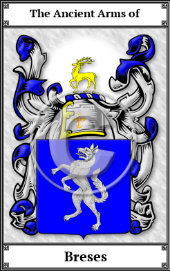 Breses Family Crest Download (JPG)  Book Plated - 150 DPI