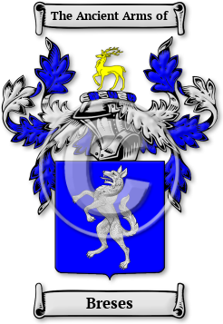 Breses Family Crest Download (jpg) Legacy Series - 150 DPI