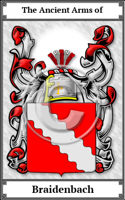 Braidenbach Family Crest Download (JPG)  Book Plated - 150 DPI