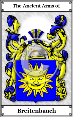 Breitenbauch Family Crest Download (JPG) Book Plated - 600 DPI